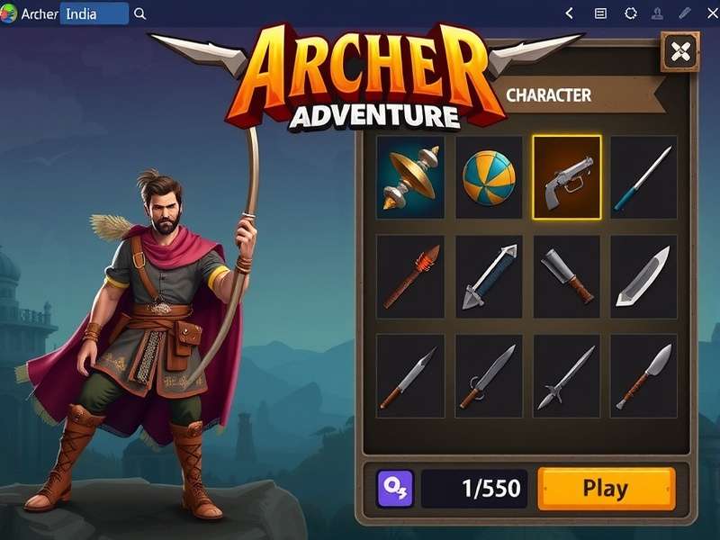 Archero Ranger India Adventure equipment upgrade screen